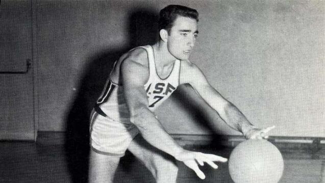 Mike Farmer playing basketball