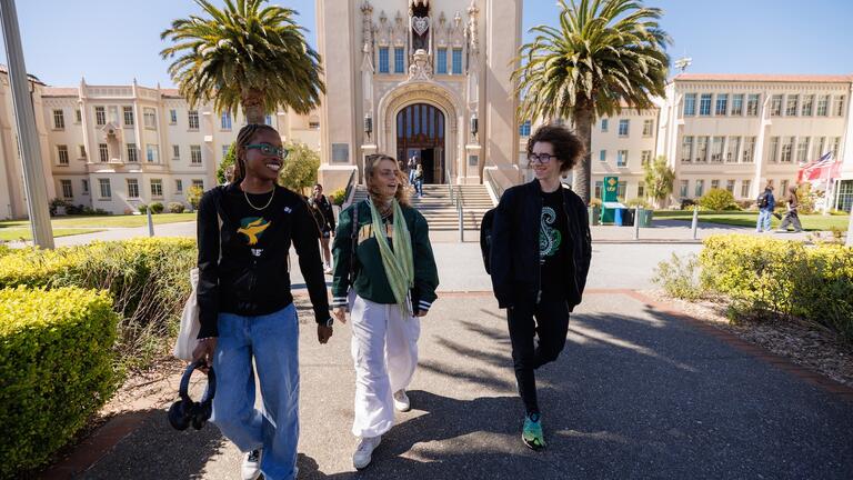 Students on Lone Mountain