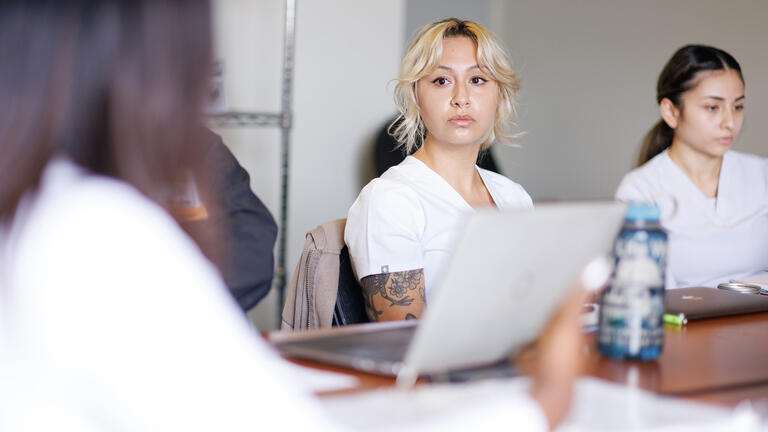 nursing student in class