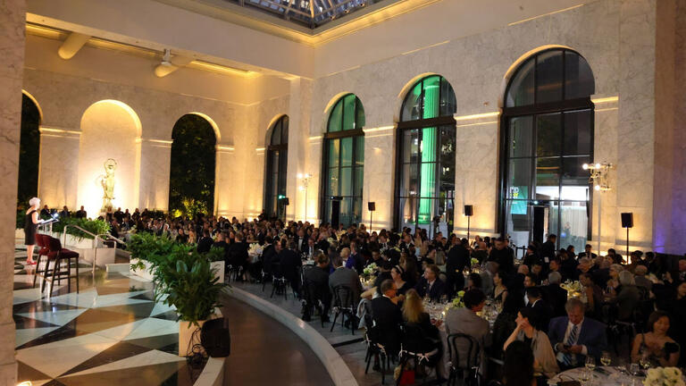people gathered at school of management centennial gala