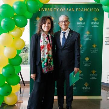 President Aceves and Janet Yang