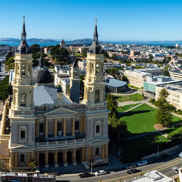 aerial view of st. ignatius church