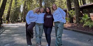Paige Axness ’27, Ava Martino ’25, Olivia Hershman ’25, and Kerrie Mahoney ’26 