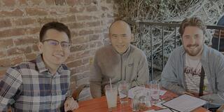 Jose Inchausti Reyes ’24, USF Professor Xiaosheng Huang, and Chris Storfer ’20