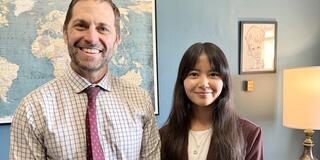 Rep. Jason Crow and Sahar Naseri